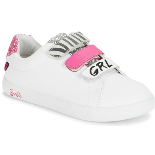 Shoes Women Low top trainers Bons baisers de Paname EDITH BARBIE GIRL PWR ZEBRA White / Pink / Black