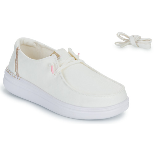 Shoes Women Slip ons HEY DUDE Wendy Rise White