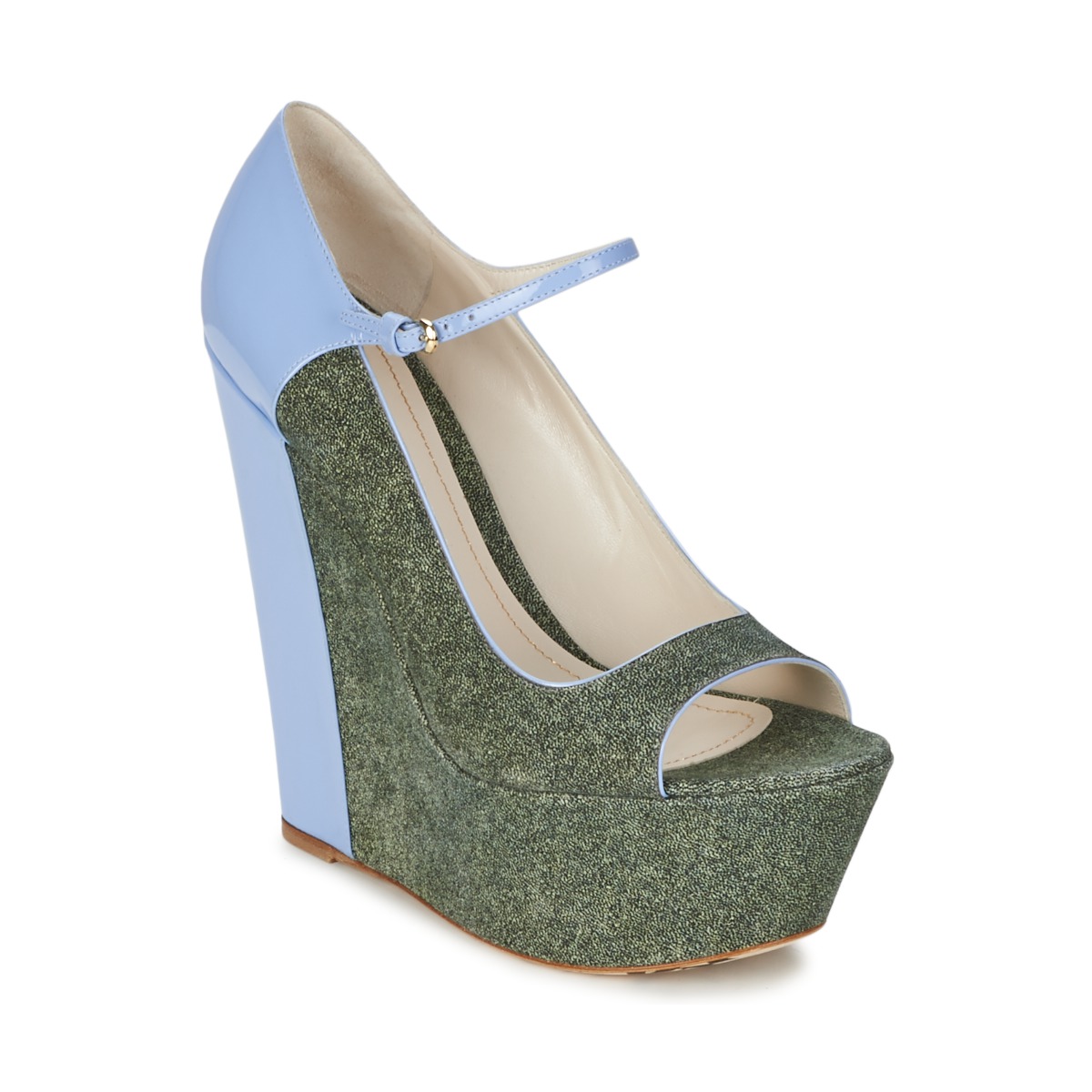 Shoes Women Court shoes John Galliano S54261 Blue / Green
