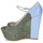 Shoes Women Court shoes John Galliano S54261 Blue / Green