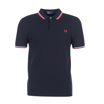 material Men short-sleeved polo shirts Fred Perry SLIM FIT TWIN TIPPED Marine