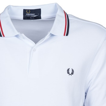 Fred Perry SLIM FIT TWIN TIPPED White / Red