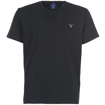 Clothing Men short-sleeved t-shirts Gant THE ORIGINAL SOLID T-SHIRT Black