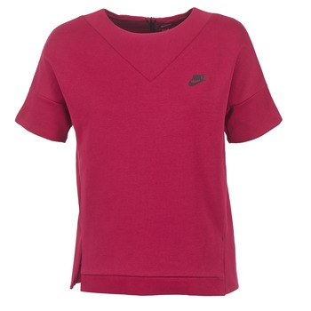 material Women sweaters Nike TECH FLEECE CREW Bordeaux