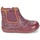 Shoes Girl Mid boots Kickers BIGOR Bordeaux / Orange