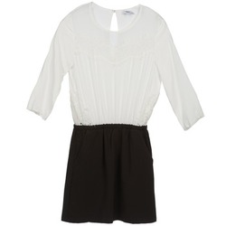 material Women Short Dresses Suncoo CELESTINE Black / White