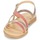 Shoes Girl Sandals Citrouille et Compagnie GENTOU Pink / Silver