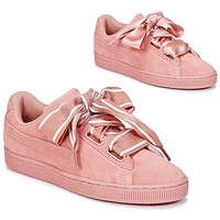 Puma Basket Heart Satin Pink - Free delivery | Spartoo NET ! - Shoes Low  top trainers Women USD/$93.60