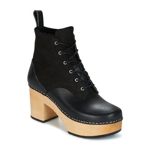Shoes Women Ankle boots Swedish hasbeens HIPPIE LACE UP Black