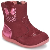 Shoes Girl Mid boots Kickers BRETZELLE Pink / Dark