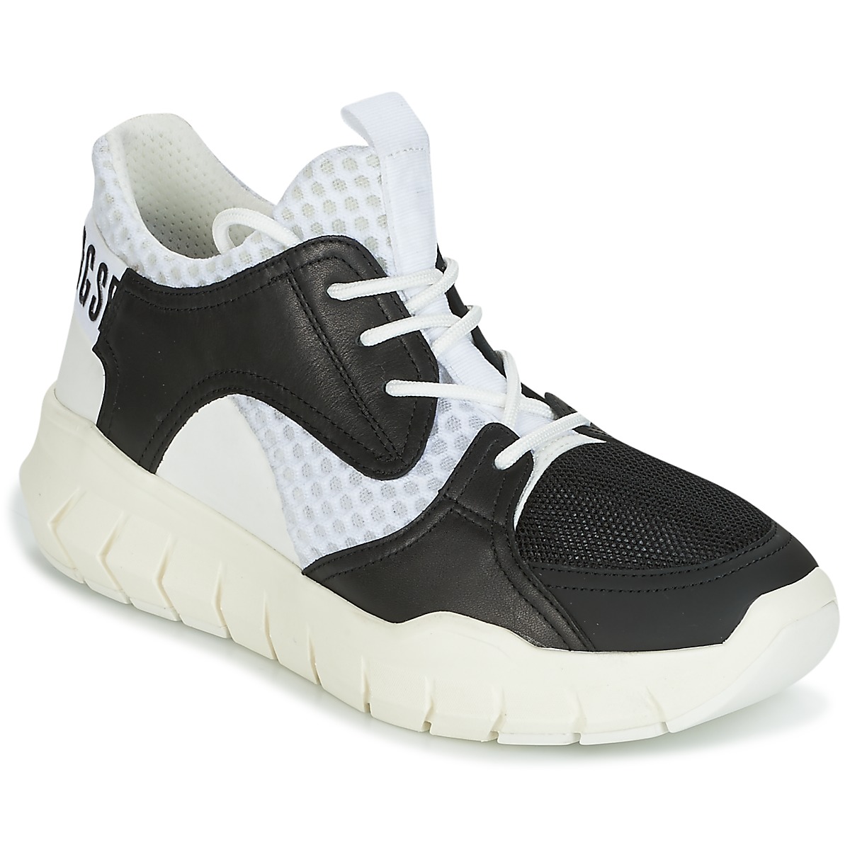 Shoes Men Low top trainers Bikkembergs FIGHTER 2022 LEATHER Black / White