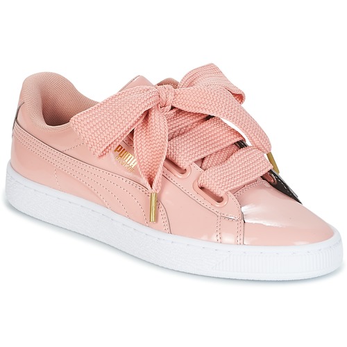 cobre preferir traje Puma BASKET HEART PATENT W'S Pink - Free delivery | Spartoo NET ! - Shoes  Low top trainers Women USD/$84.00
