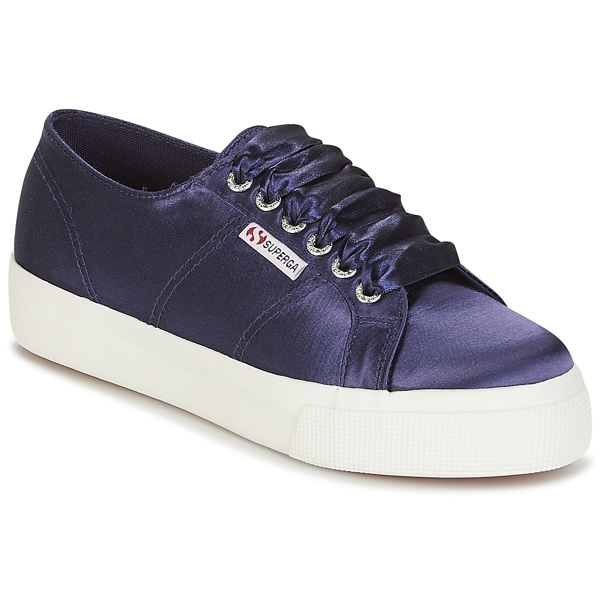 Shoes Women Low top trainers Superga 2730 SATIN W Marine