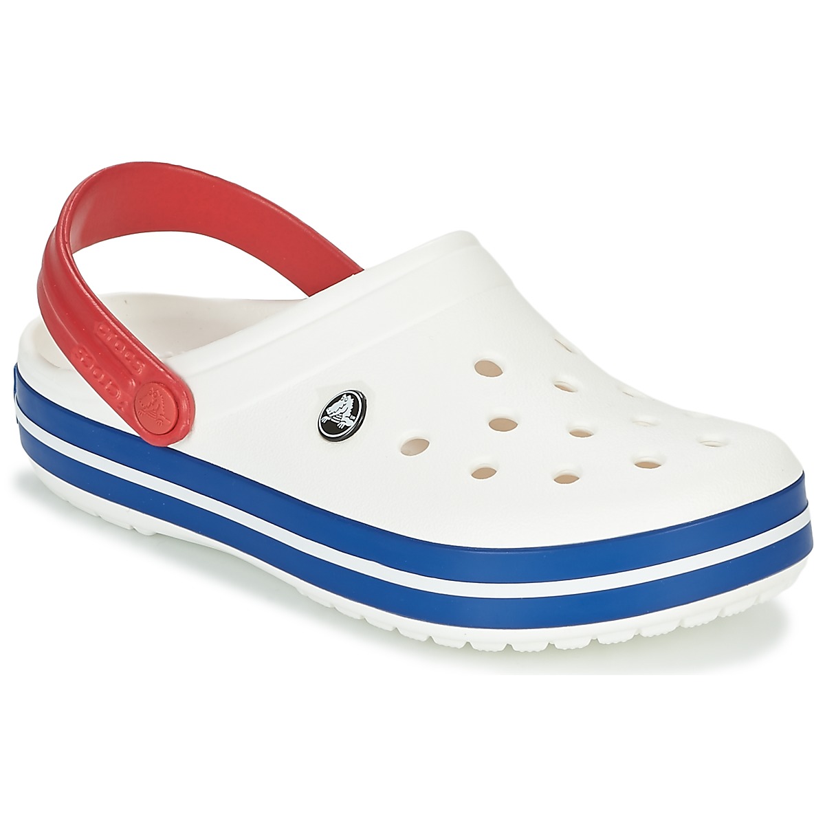 Crocs CROCBAND White / Blue / Red - Free delivery | Spartoo NET ! - Shoes  Clogs