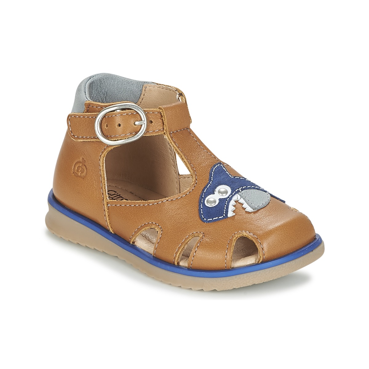 Shoes Boy Sandals Citrouille et Compagnie ISKILANDRO Brown / Blue
