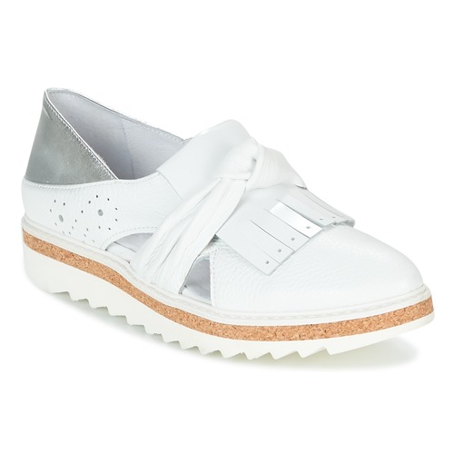 Shoes Women Loafers Regard RASTAFA White / Silver