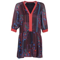 Clothing Women Short Dresses Sisley CEPAME Black / Red / Blue
