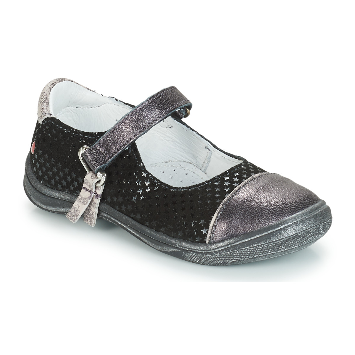 Shoes Girl Ballerinas GBB RIKA Grey / Black