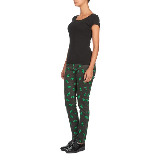 Clothing Women slim jeans American Retro TINA Black / Green IV9127