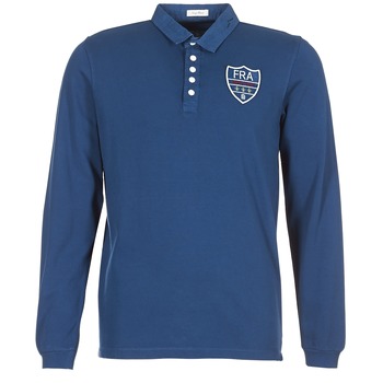 Clothing Men long-sleeved polo shirts Serge Blanco POLO France Blue