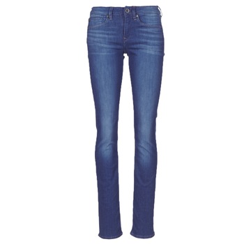 Clothing Women straight jeans G-Star Raw MIDGE SADDLE MID STRAIGHT Blue / Medium / Aged