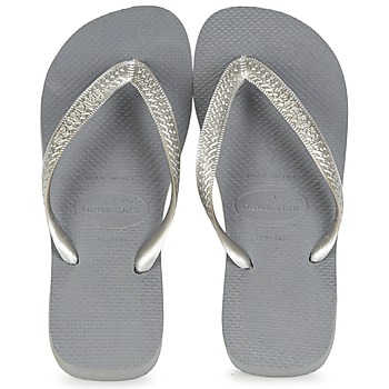 Shoes Women Flip flops Havaianas TOP METALLIC Grey / Steel
