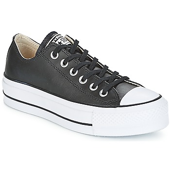 Shoes Women Low top trainers Converse CHUCK TAYLOR ALL STAR LIFT CLEAN OX LEATHER Black / White