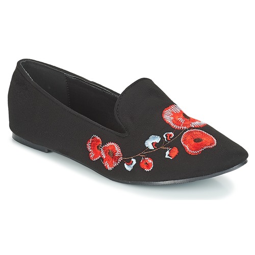 Shoes Women Loafers Moony Mood JASMINY Black / Flower