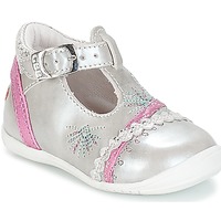 Shoes Girl Ballerinas GBB MARINA Vte / Silver-fuchsia / Dpf / Kezia