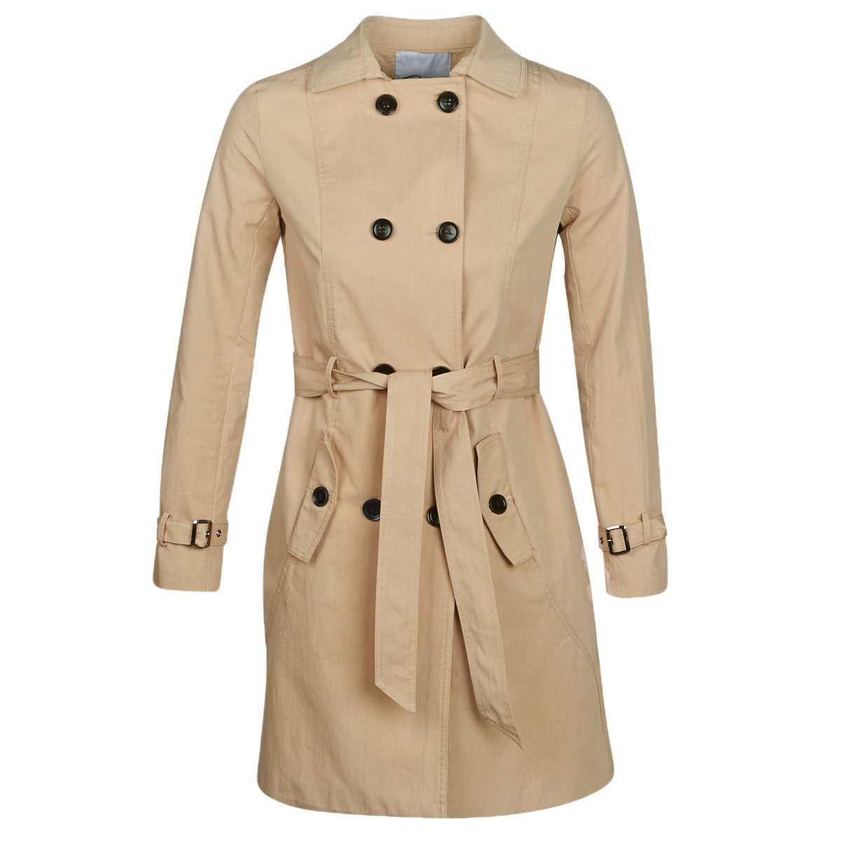 Betty London JIVELU ! Clothing Women | - NET Trench coats Free - delivery Beige Spartoo