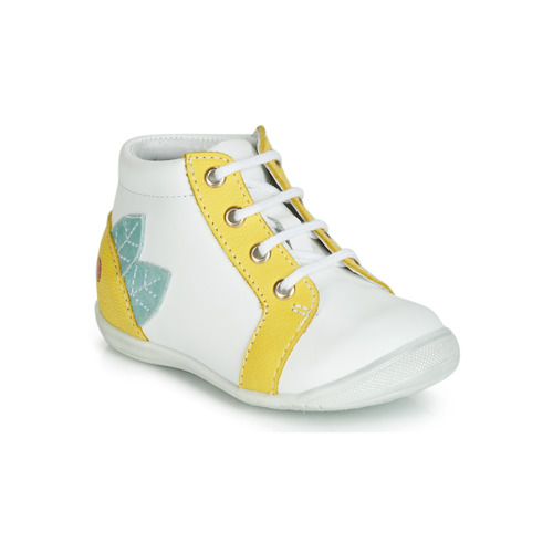 Shoes Girl High top trainers GBB FRANCKIE White / Yellow