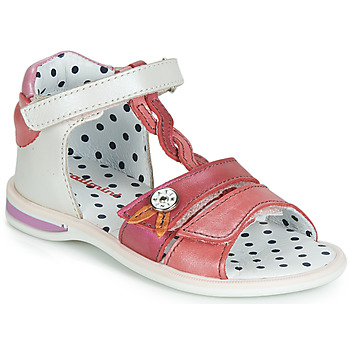 Shoes Girl Sandals Catimini GOROKA White / Red