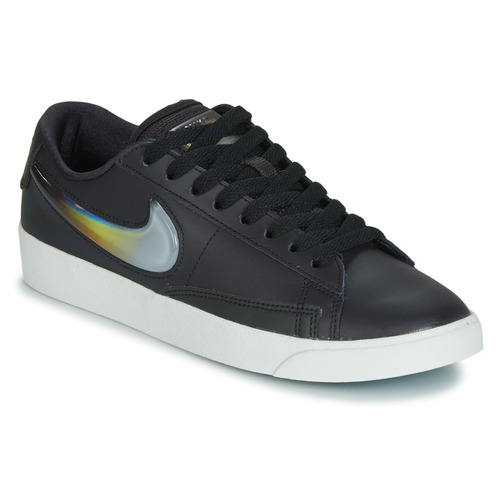 Nike BLAZER LOW LX Black / Silver - Free delivery Spartoo NET - Shoes Low trainers Women USD/$110.50